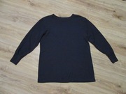 JANUS granatowa bluzka 100% wełna unisex _ damska L_ męska S