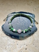 Fluoryt Chalcedon różowy Kwarc różowy Bransoletka Sznurkowa 