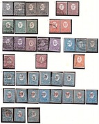 Plebiscyt Górny Śląsk, Fi 1-11, 39 znaczków czystych i kasowanych, odmiany