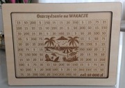 Skarbonka wykreślanka - oszczędzanie na wakacje 5000 zł lub 10 000 zł 