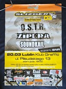 Plakat Koncertowy O.S.T.R. Zipera Pono Koras Fu 2004 r.