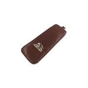 Etui skórzane vintage Zamek Królewski Warszawa PRL pamiątka retro brązowe 