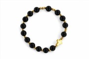 Bransoletka różaniec Onyx z hematytem 