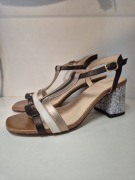 ELEGANCKIE SANDAŁY KORDEL 2698 SKÓRA NATURALNA STABILNY OBCAS