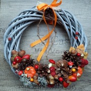 Wianek na drzwi  - jesienny 30cm 