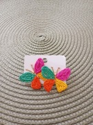 Kolczyki motylki rafia