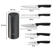 Zestaw 5 noży w bloku Tefal Comfort K2216S74 do pieczywa obierania krojenia