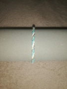 Bransoletka spiralna w kolorach turkus-srebro-ecru