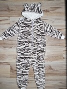 12^ Puszysty miś zebra strój przebranie piżama 4 Lat_ 104/110 cm