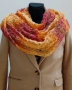 Szal moherowy na szydełku 