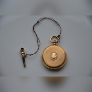 Szwajcarski złoty zegarek kieszonkowy damski