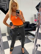 PAPARAZZI Spodnie LEGGINSY wysoki stan elegankie 
