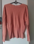 Sweter łososiowy morelowy brzoskwiniowy koralowy sweter M opis