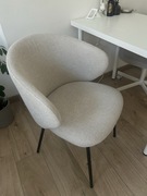 Krzesło do jadalni, jasnobeżowe/czarne nogi