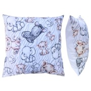 Poszewka 40x40 cm Zoo egzotyczne zwierzątka - Bawełna