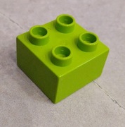 Lego Duplo klocek jasnozielony 2x2 2szt.
