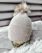 Czapka zimowa damska z naturalnym jenotem