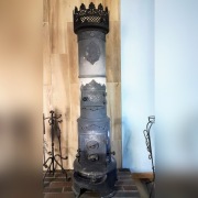 NORWESKI ZDOBIONY PIEC ŻELIWNY