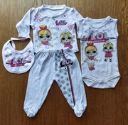 jak nowy piekny komplet niemowlecy LOL - rozm 62cm