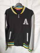 Damska czarna bluza bejsbolowa z szarymi rękawami Kijen rozmiar L 40