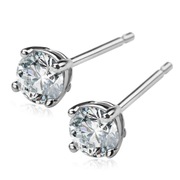 Kolczyki wkrętki z cyrkonia Stal Chirurgiczna