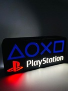Lampka LED PlayStation – logo + ikony | druk 3D | USB | 24 cm