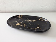 taca do serwowania herbaty matcha | półmisek | podstawka | czarny marmur