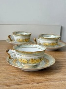 Chińska porcelana z Chin zestaw filiżanek talerzyków podstawek kwiaty