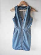 Krótka dopasowana sukienka jeansowa rock&rags xs