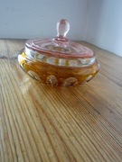 Zabytkowa cukierniczka pojemnik kolorowy  Kristall Neumann & Staebe ?