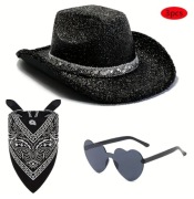 Kostium strój przebranie Damski Męski zestaw kapelusz bandana okulary nowy