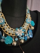 Du-a, bogato zdobiona kolia, naszyjnik vintage