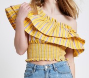 Top pasiasty bufiasta falbana M L XL River Island