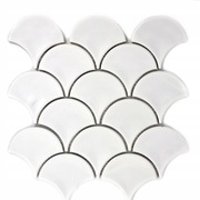 Mozaika ceramiczna Flabellum White Połysk (13 sztuk)