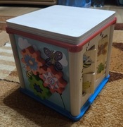 drewniana kostka Montessori sorter ukladanka