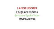 Forge of Empires FOE Epoka Tytan, Langendorn, 1000 surowca