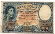BANK POLSKI STO ZŁOTYCH 1919 SERIA S.C.