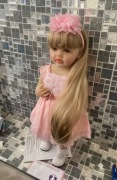 Lalka Reborn jak prawdziwa 55cm piękna długowłosa
