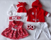 Duży, świąteczny zestaw ubranek dla lalki 42-45 cm Baby Born 