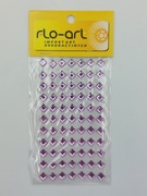 KWADRACIKI SAMOPRZYLEPNE 6mm NAKLEJKI AKRYLOWE -BLISTER 77 szt DŻETY FIOLET