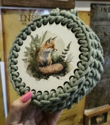 Ręcznie robiony koszyk LIS sznurek ozdoba boho rustykalna