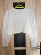 134 Beżowa krótka bluzka top na długi rękaw rozmiar S