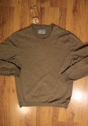 Sweter McNeal r. M brązowy okrągły dekolt bawełna 