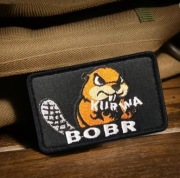 Naszywka taktyczna bóbr haftowana rzep odznaka morale wojskowa militaria