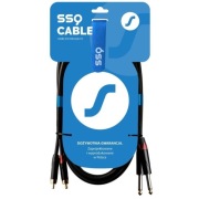SSQ RCAJM5 kabel 5 METRÓW 2x RCA CHINCH -  2x JACK MONO 6,3mm NIEUŻYWANY