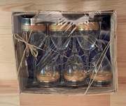 Zestaw 6 kieliszków  zdobionych do wina , na prezent.