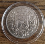 2 korony Liechtenstein 1915, srebro, Ag 