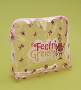 Kosmetyczka świąteczna Mikołaj Grinch różowa duża 22x27x6cm