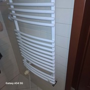 Grzejnik drabinka łazienkowa 115x50 cm z zaworem danfoss i grzałką elektr.