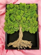 Drzewo 3D , mech, prezent, obraz, ramka,handmade